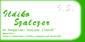 ildiko szalczer business card